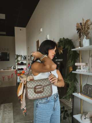 Frontier Bound Patchwork in Rust Western Silk Wild Rag Scarf