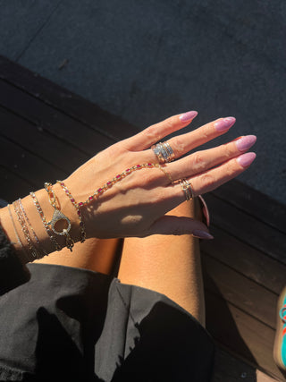 Liana Hand Chain - Red