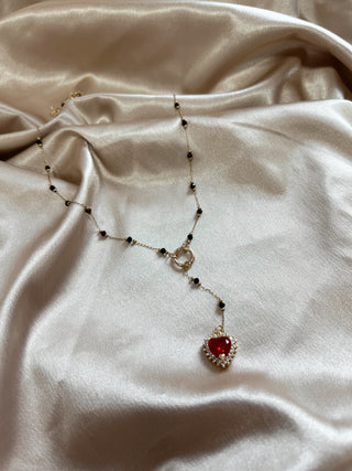 Cherry Heart Lariat