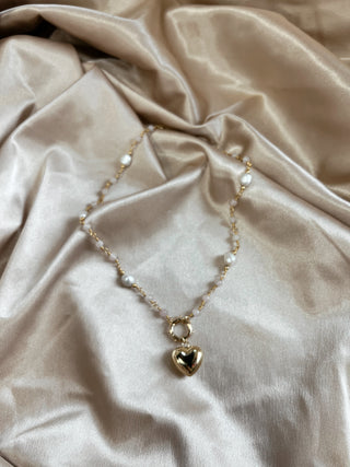 Abriella Pearl Heart Necklace