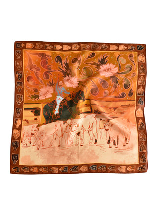 Round Up Silk Western Cowgirl Wild Rag Scarf